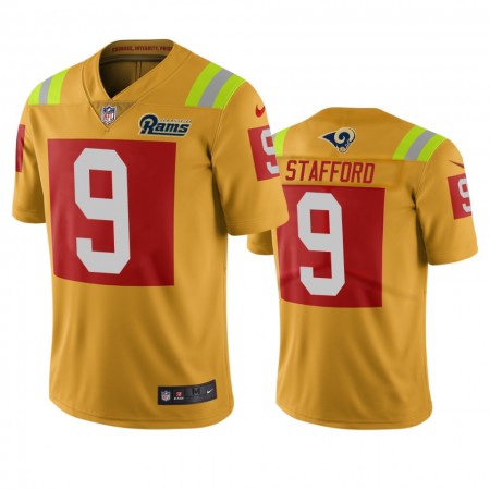Camiseta Hombre NFL Los Angeles Rams Matthew Stafford 9 Gold City Edition Vapor Limited